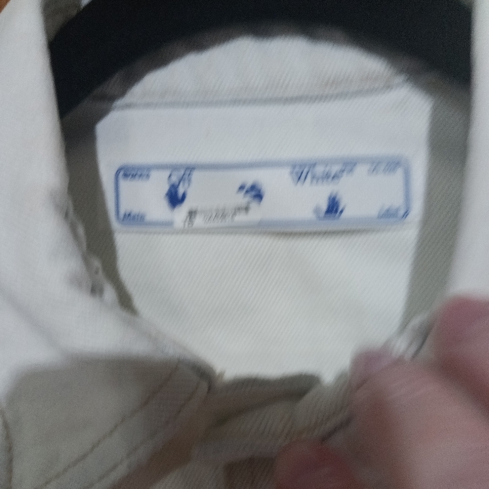 Off-White 2020 "Drip Arrows" Denim Overshirt size small in white. - Picture 3 of 4